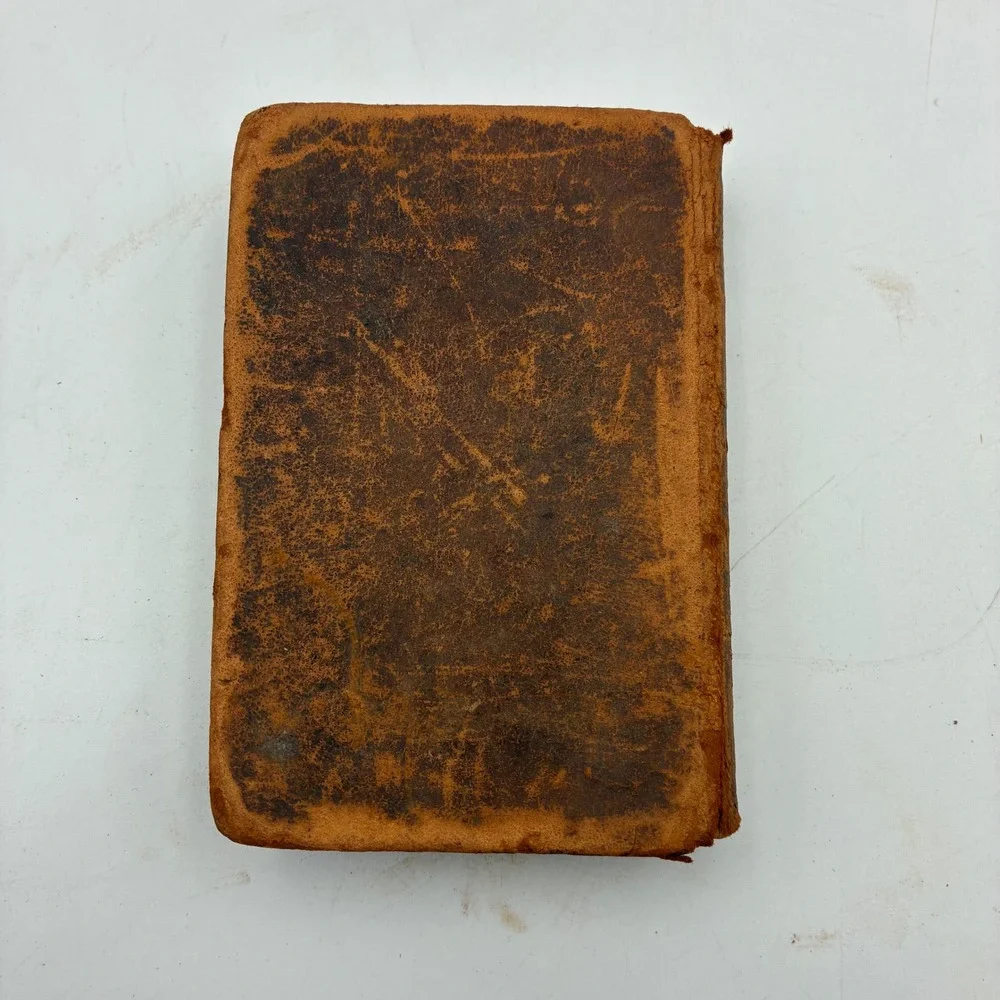 1818 Cowper's Poems Vol I Antique Leather Bound Book William Cowper NY Bartow